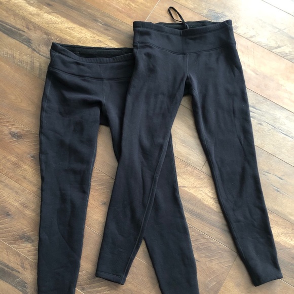 Athleta Black PrimaLoft Fleece Lined Leggings - Picture 3 of 4